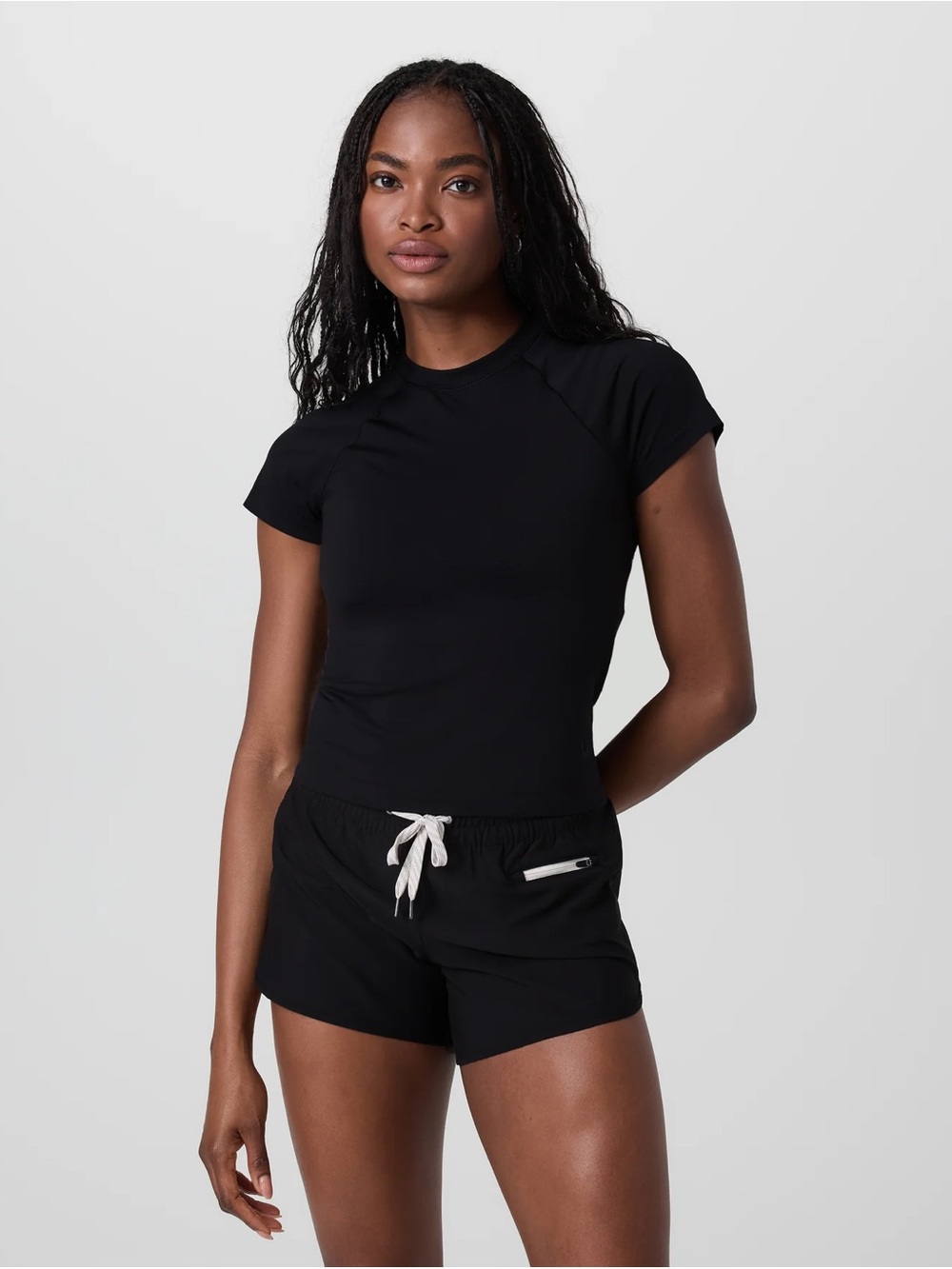 Vuori Black Seamless Surge Short Sleeve Shirt Size Medium